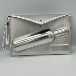 8 Oak Lane Large Silver Wine Clutch